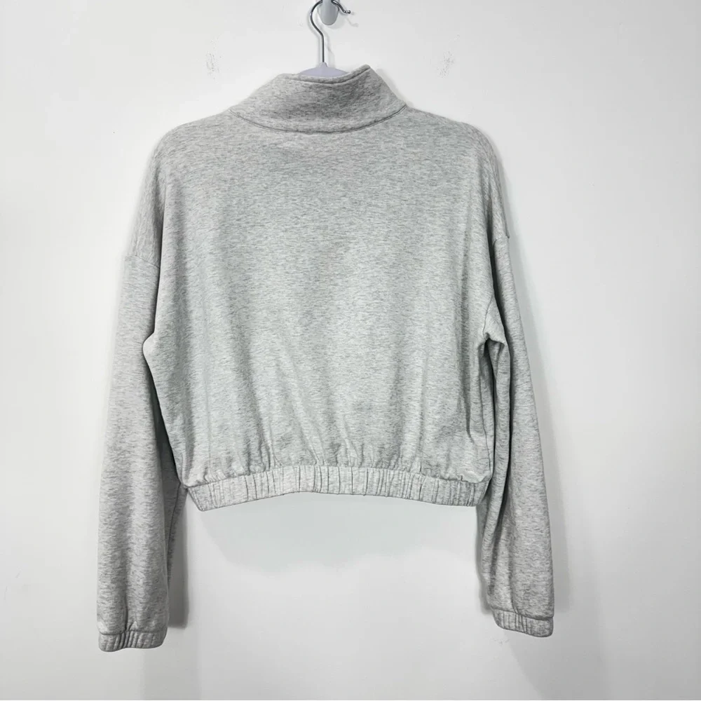 Ptula Mara Scrunch Half-Zip Sweatshirt Light Grey Size Large